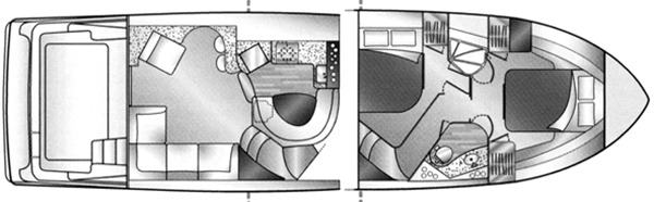 Silverton Yachts 410 Sport Bridge floor plan