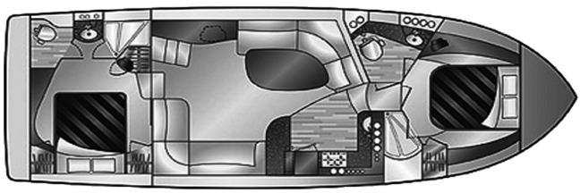 Silverton Yachts 43 Motor Yacht floor plan