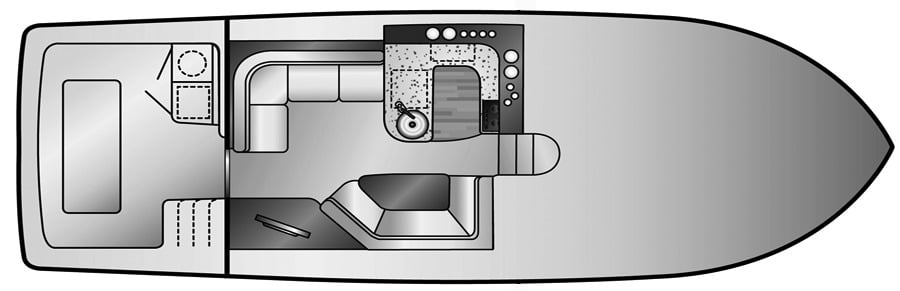 Silverton Yachts 45 Convertible floor plan