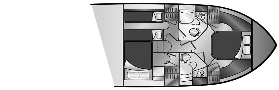 Silverton Yachts 45 Convertible floor plan