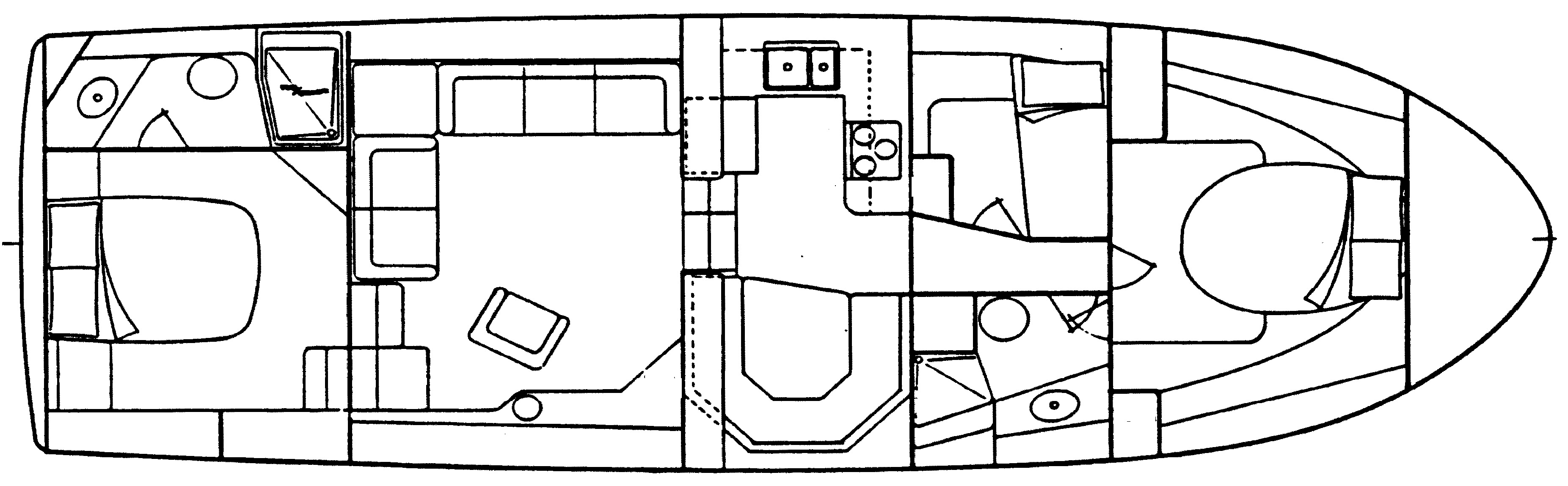 Silverton Yachts 46 Aft Cabin Motor Yacht floor plan