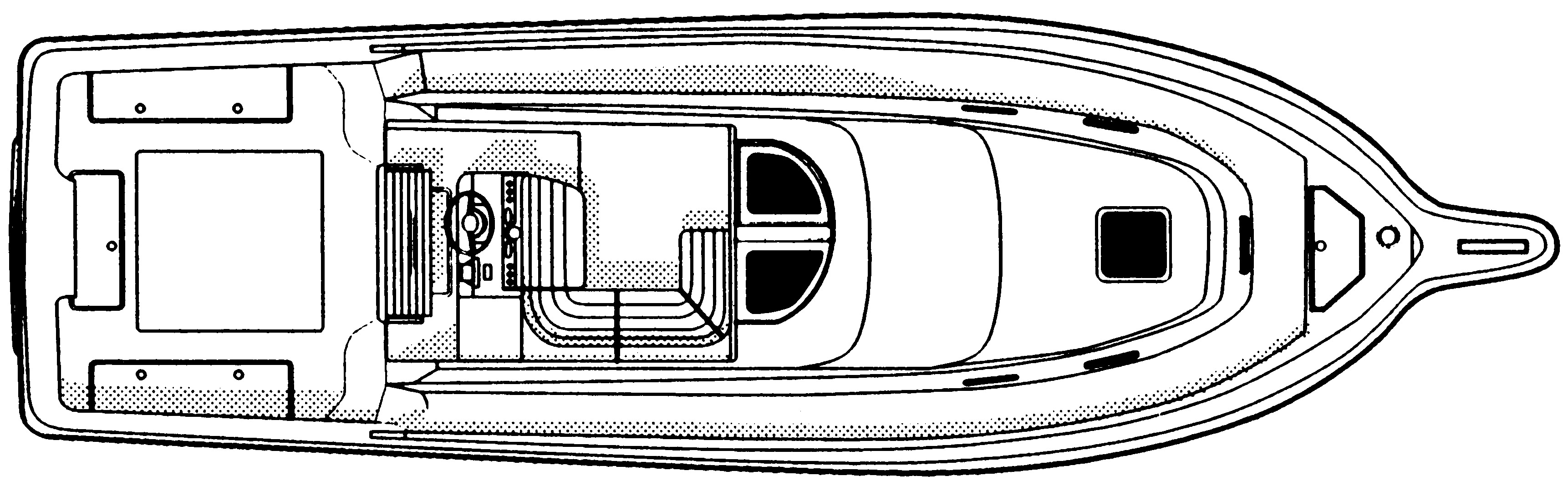 Intrepid Yachts 395 Walkaround floor plan