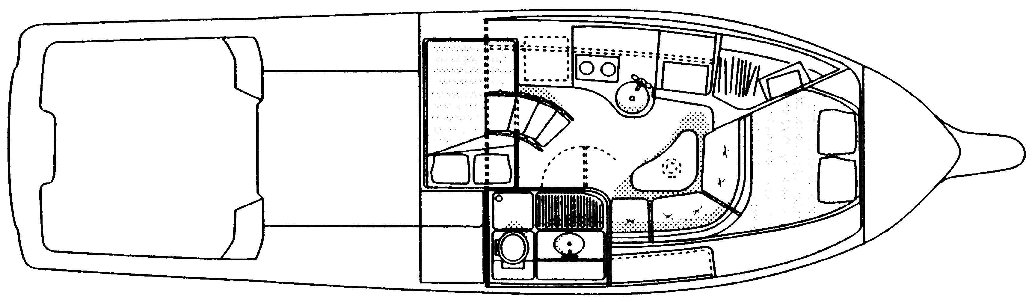 Intrepid Yachts 395 Walkaround floor plan