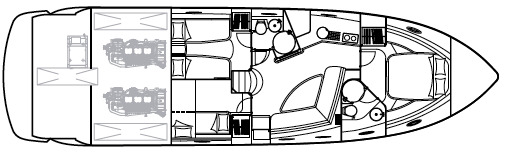 Sunseeker Yachts Portofino 53 floor plan