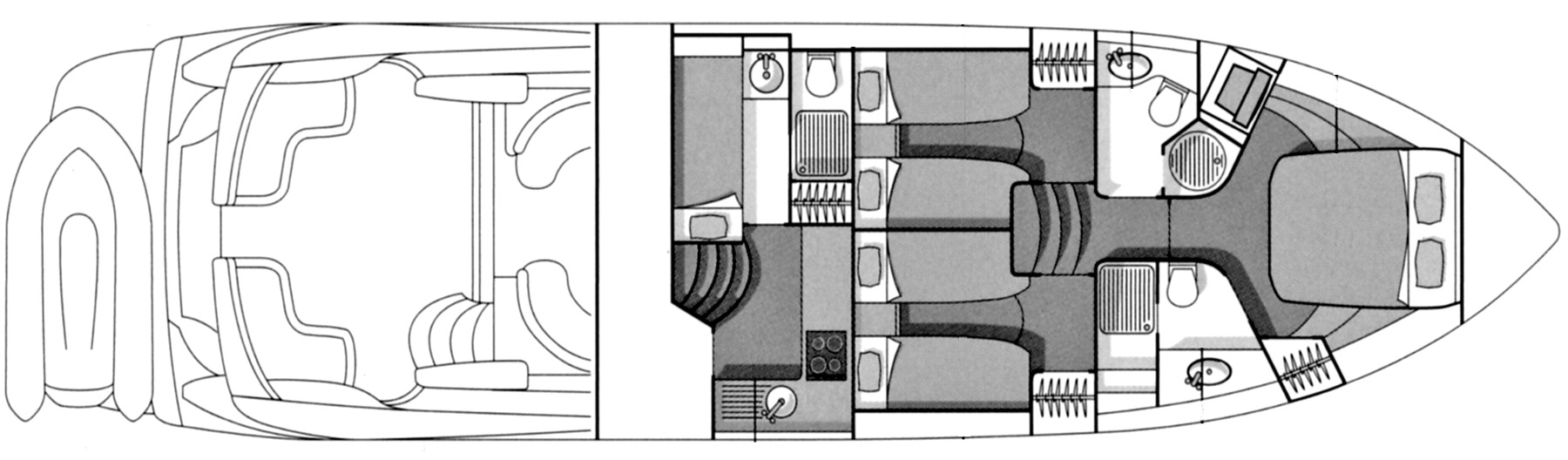 Sunseeker Yachts Manhattan 56 floor plan