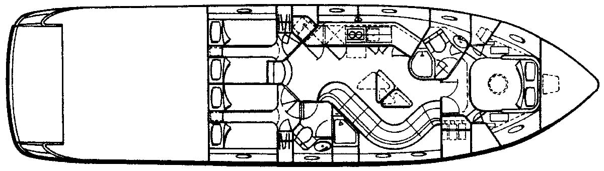 Sunseeker Yachts Predator 58-60 floor plan