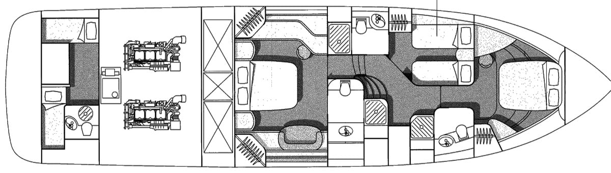Sunseeker Yachts Manhattan 64 floor plan