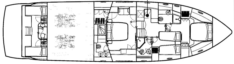 Sunseeker Yachts Manhattan 66 floor plan