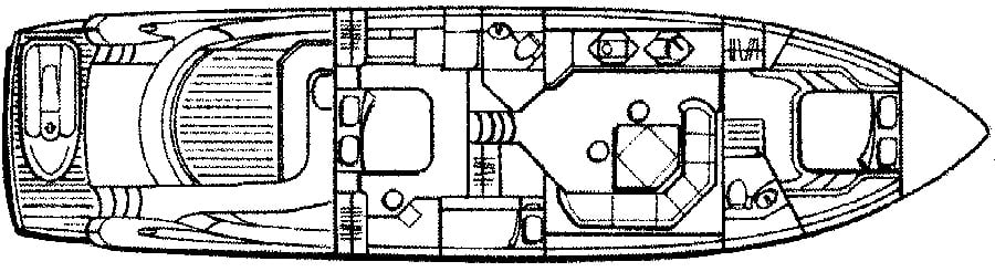Sunseeker Yachts Predator 68 floor plan