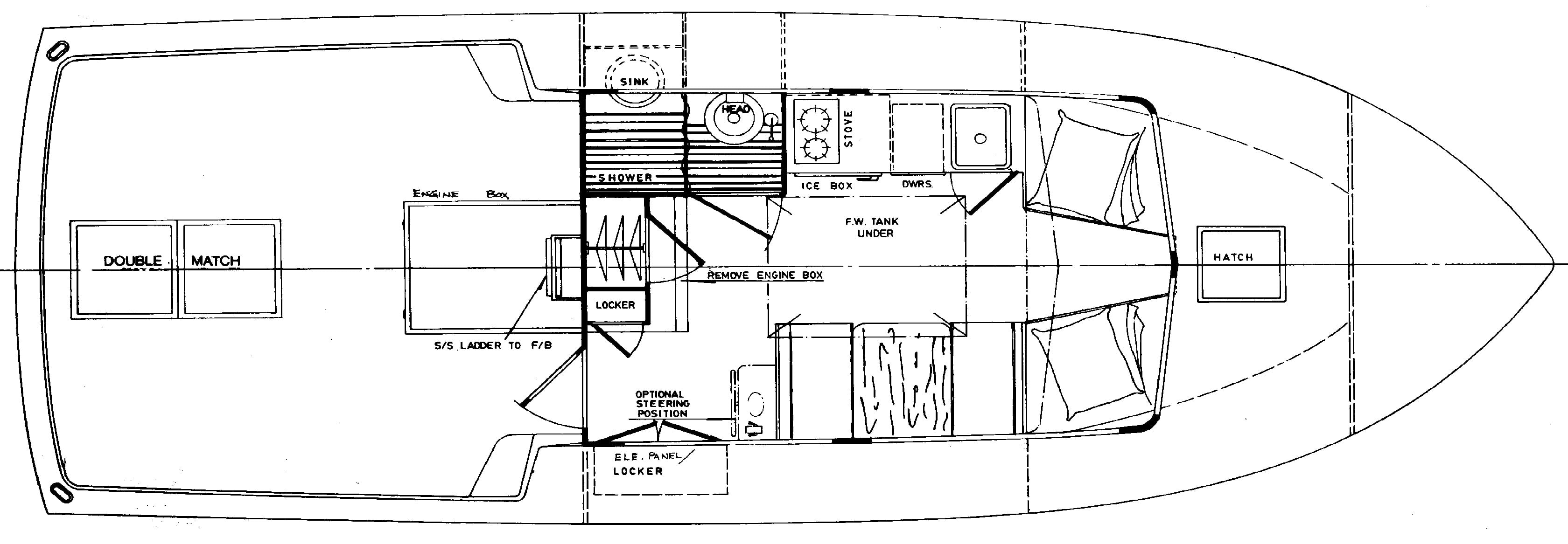 Island Gypsy 32 Fisherman floor plan