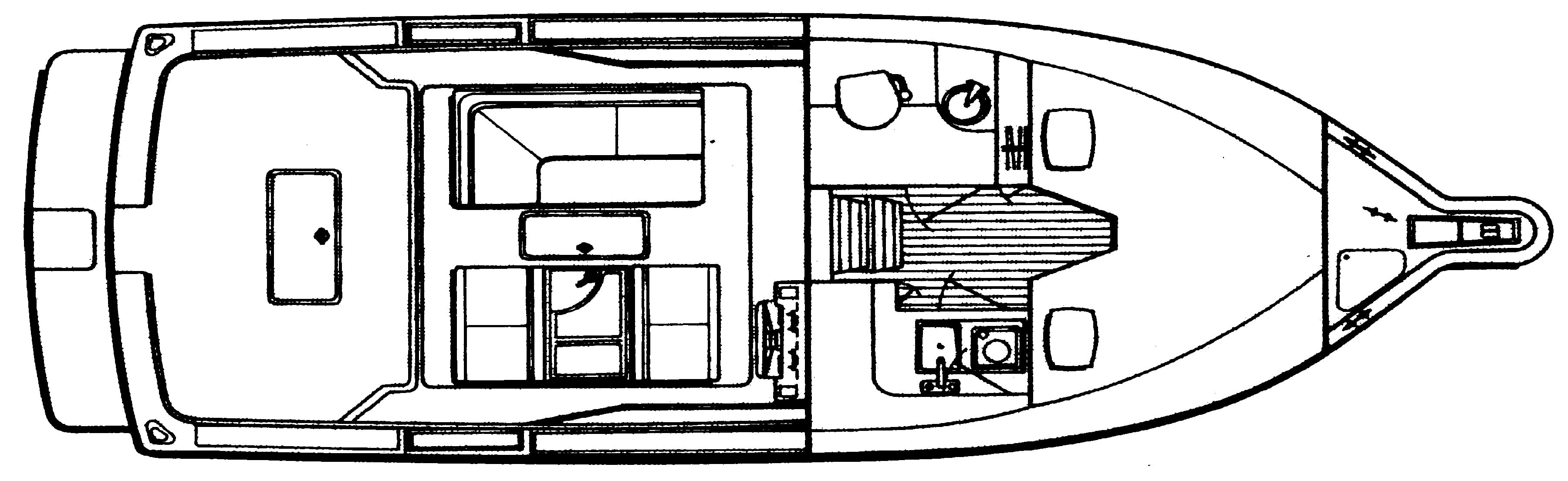 Tiara Yachts 2900 Coronet floor plan