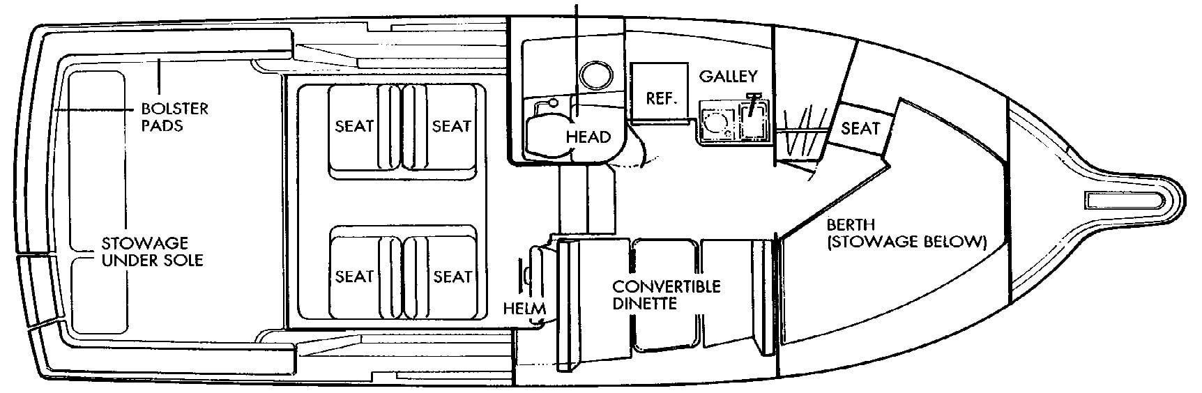 Tiara Yachts 2900 Open floor plan