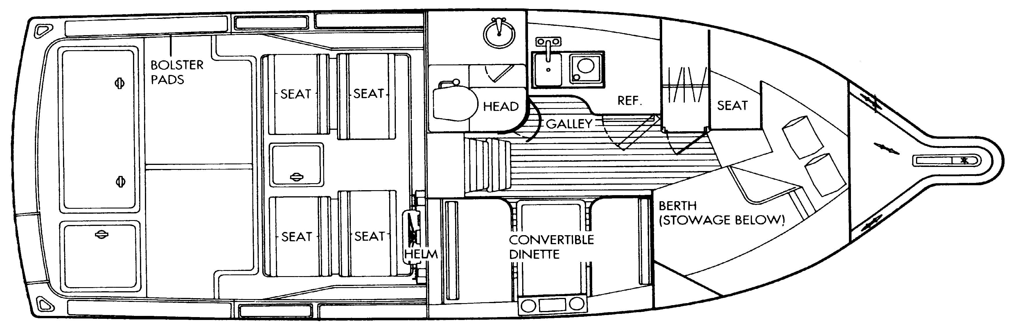 Tiara Yachts 2900 Open floor plan