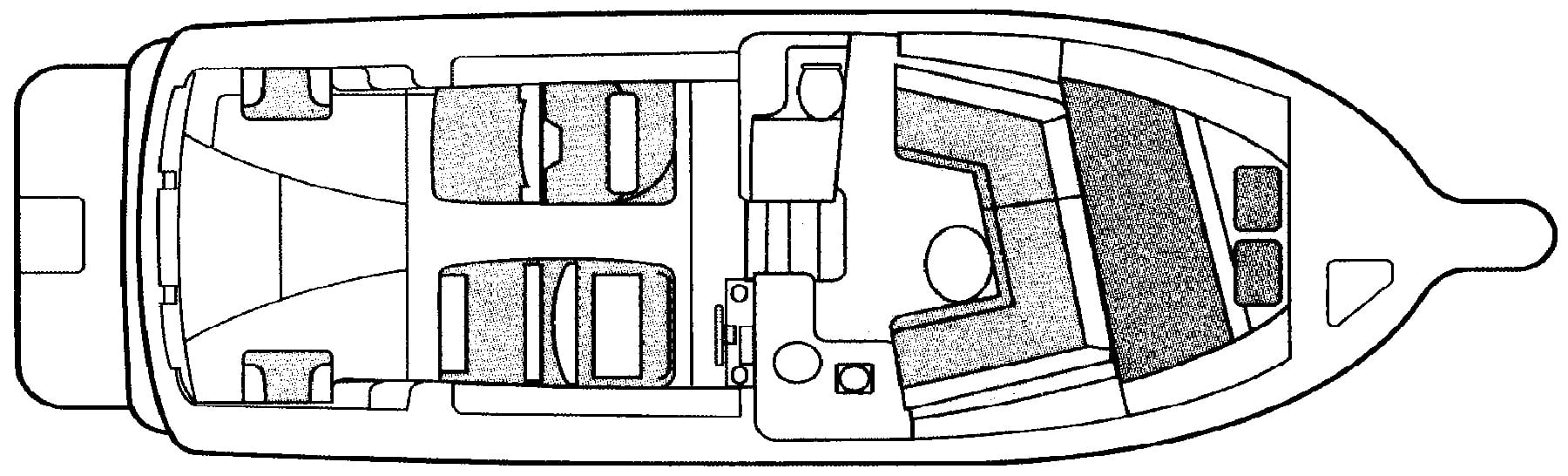 Tiara Yachts 3000 Open floor plan