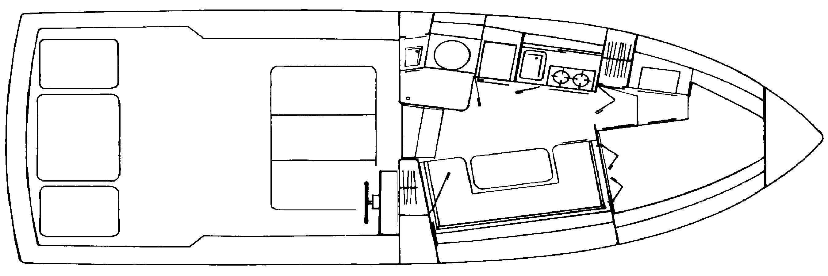 Tiara Yachts 3100 Convertible floor plan