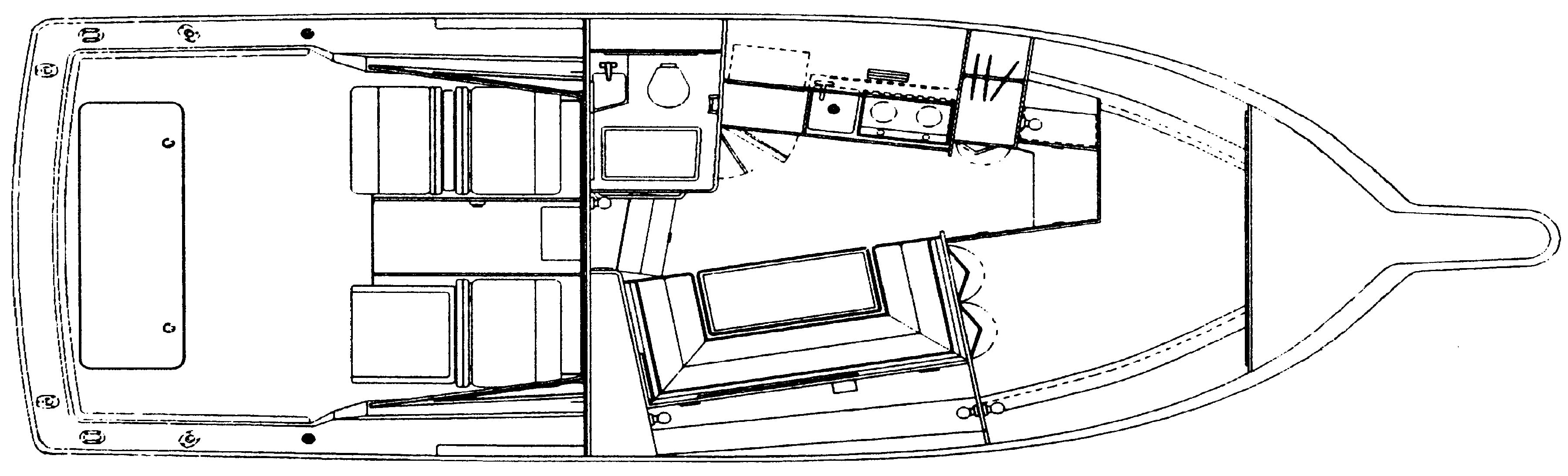 Tiara Yachts 3100 Open floor plan