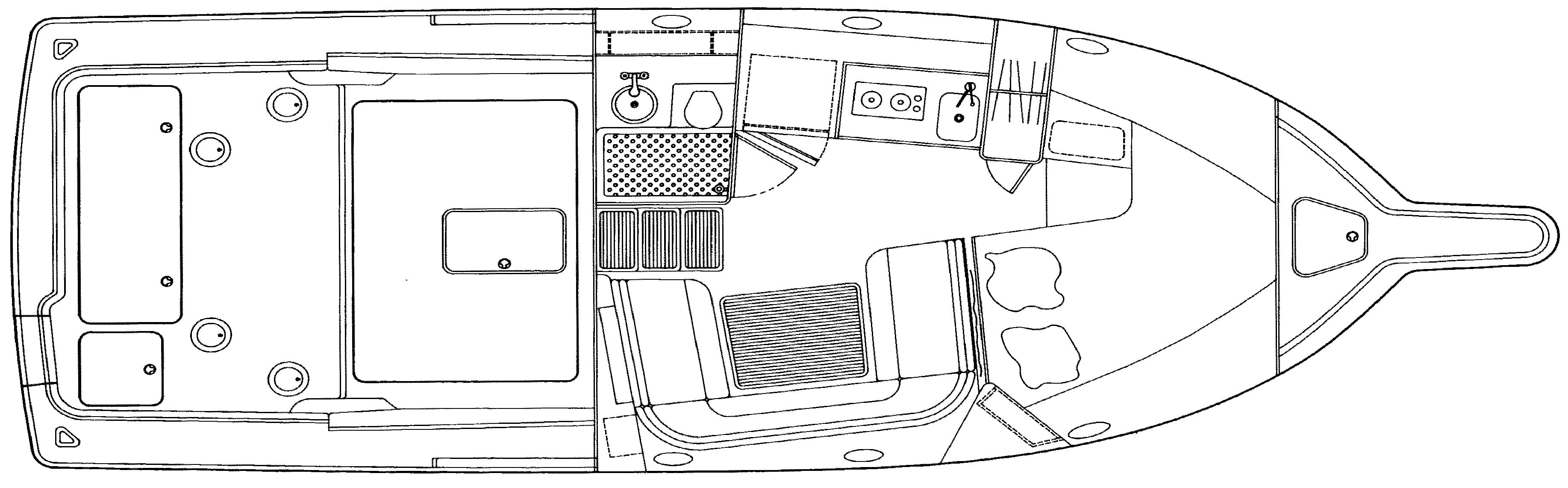 Tiara Yachts 3100 Open floor plan