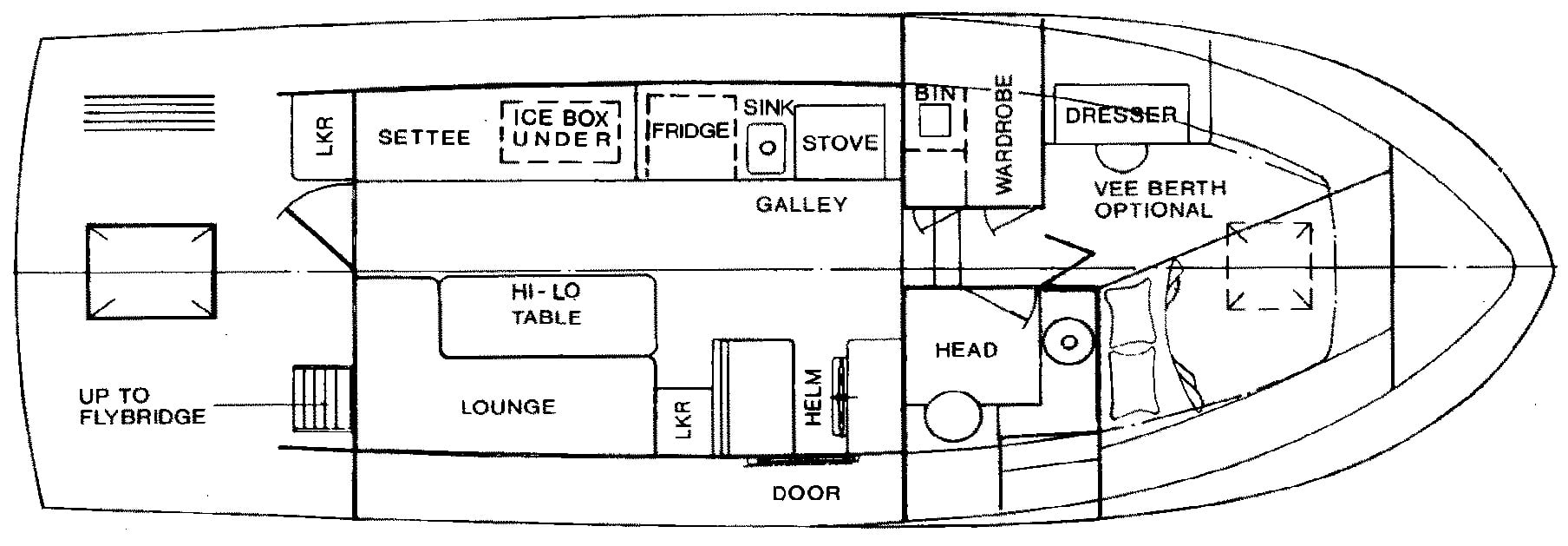 Island Gypsy 32 Sedan floor plan