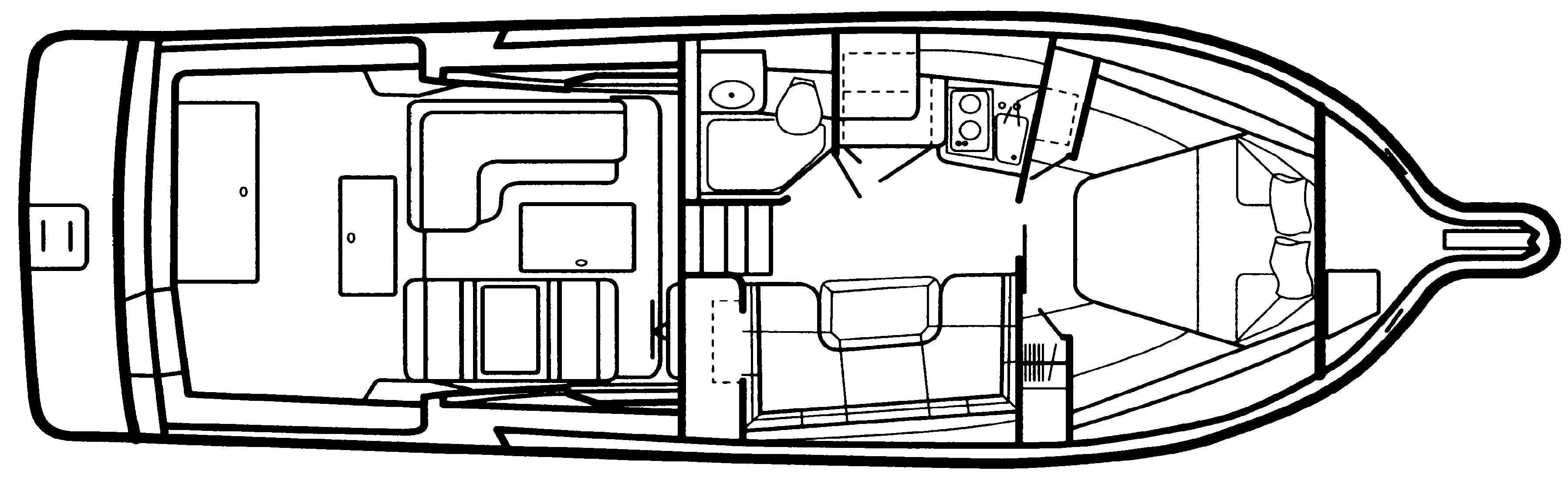 Tiara Yachts 3500 Open floor plan