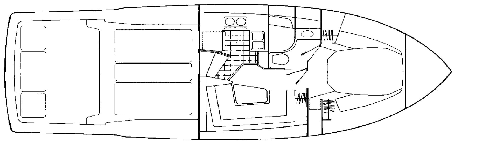Tiara Yachts 3600 Open floor plan