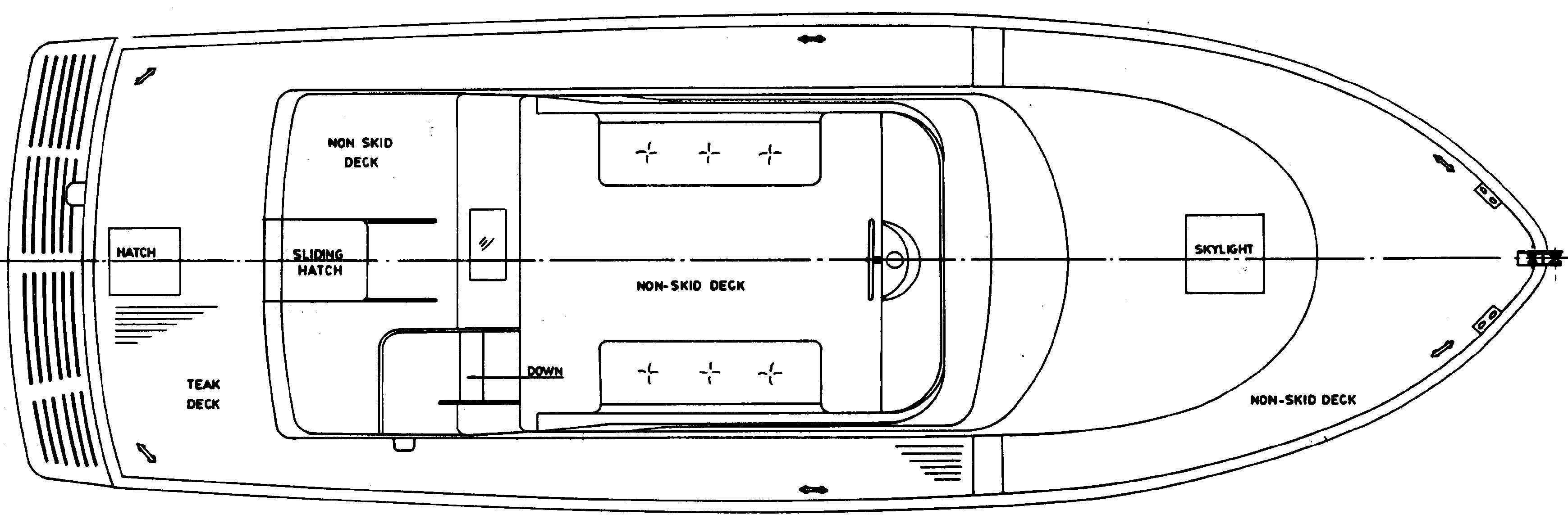 Island Gypsy 36 Aft Cabin floor plan