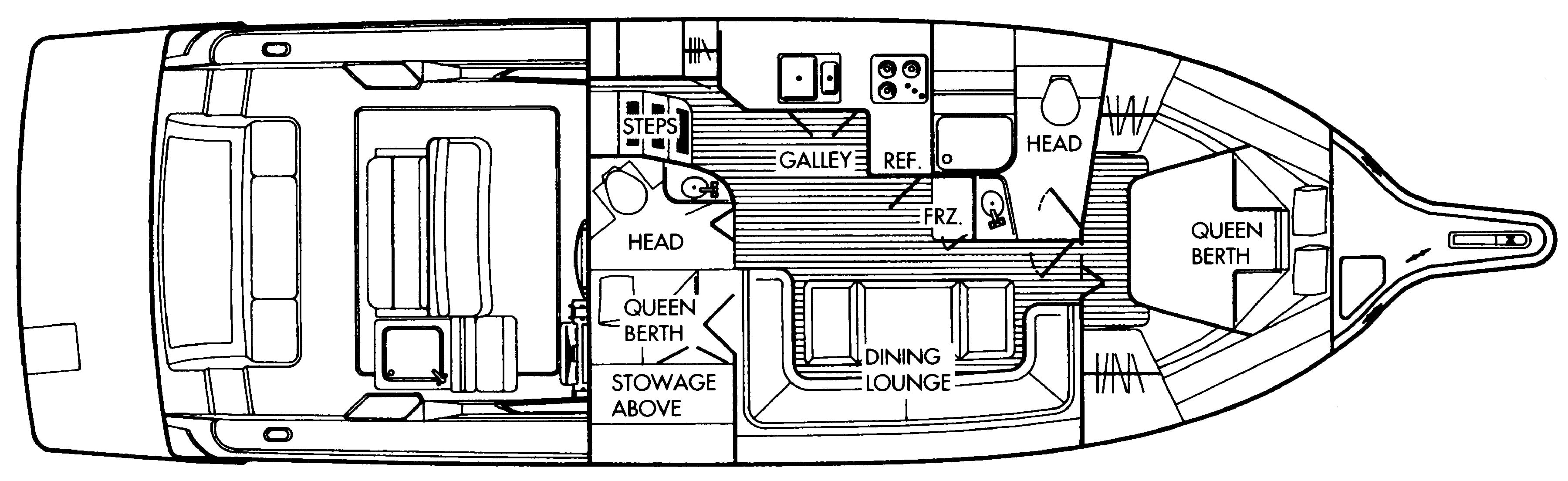 Tiara Yachts 4000 Express floor plan
