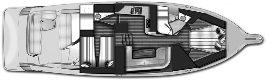 Tiara Yachts 4300 Sovran floor plan