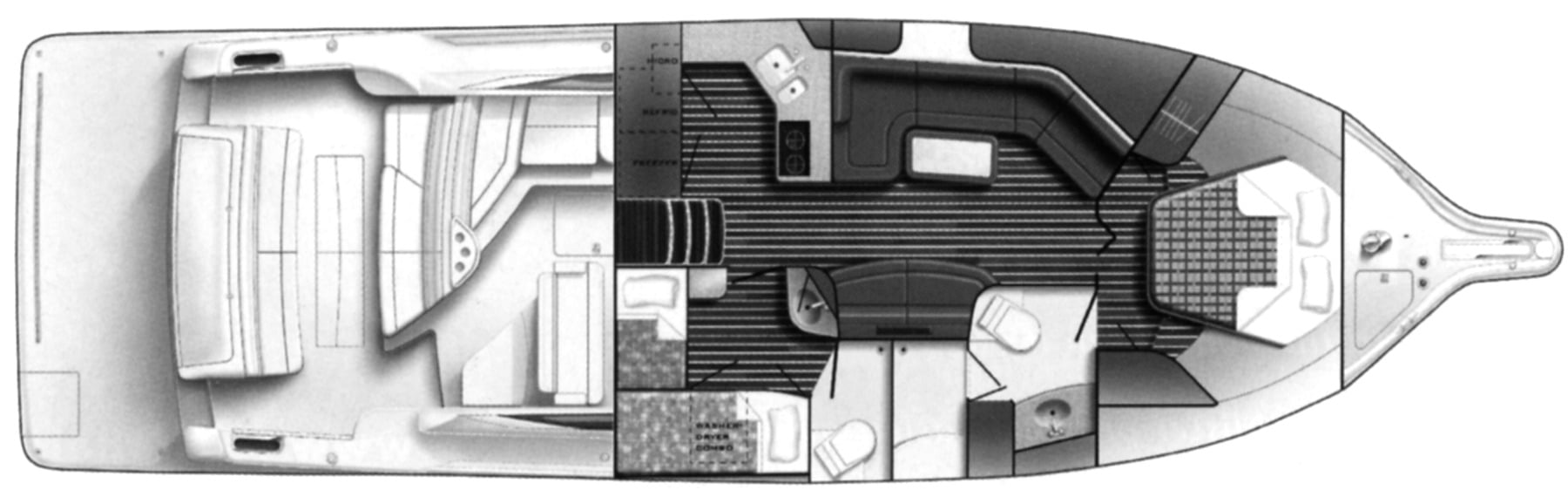 Tiara Yachts 4400-4700 Sovran floor plan