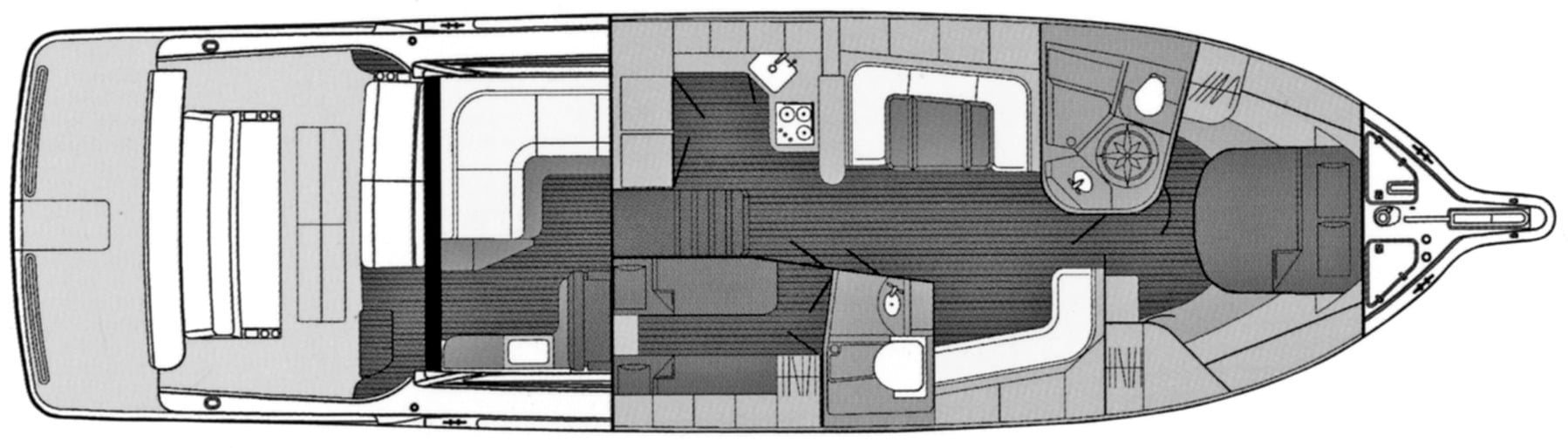 Tiara Yachts 5200 Sovran Salon floor plan