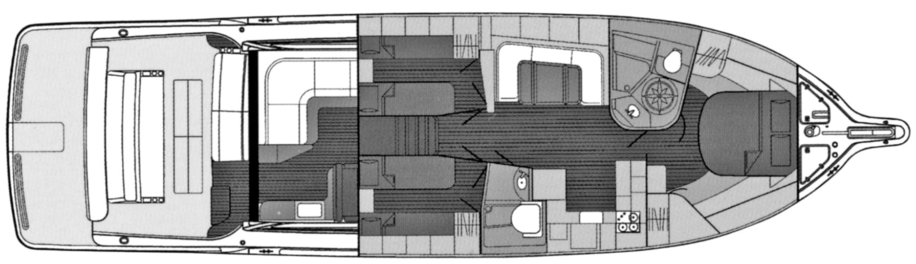 Tiara Yachts 5200 Sovran Salon floor plan