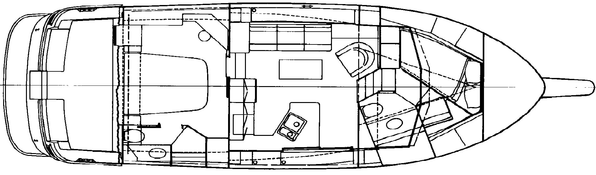 Tollycraft Yachts 39 Sport Yacht floor plan