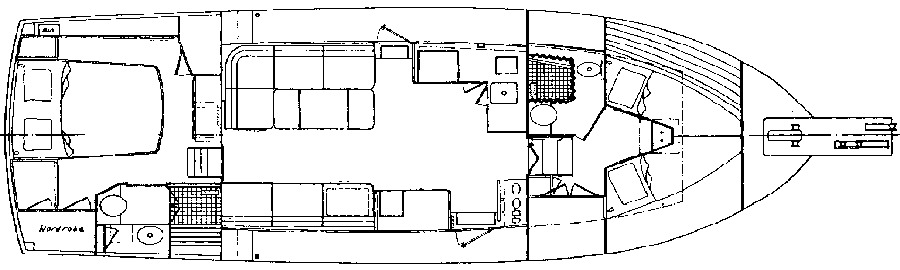 Island Gypsy 36 Motor Yacht floor plan
