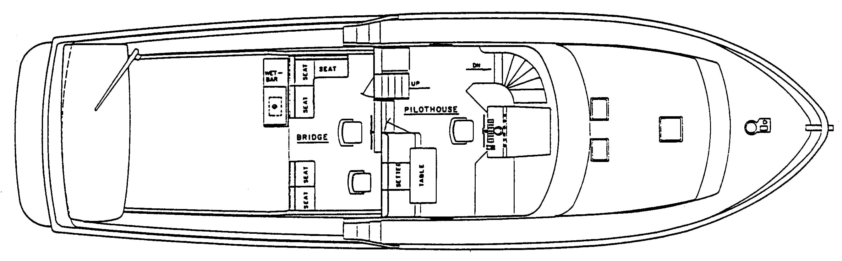Tollycraft Yachts 61 Pilothouse floor plan
