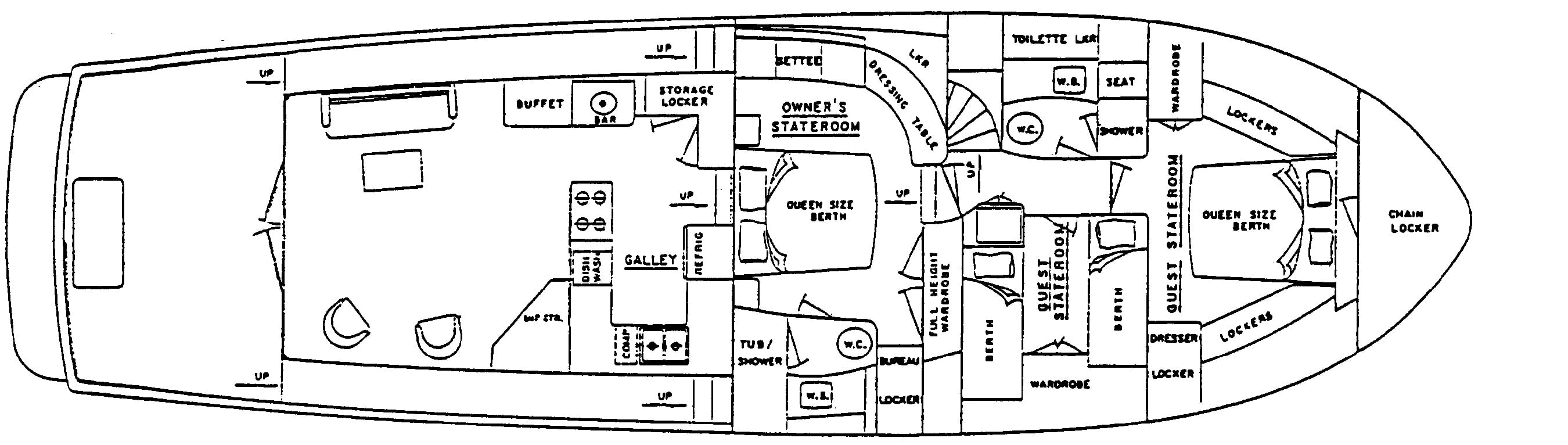 Tollycraft Yachts 65 Pilothouse Cockpit MY floor plan