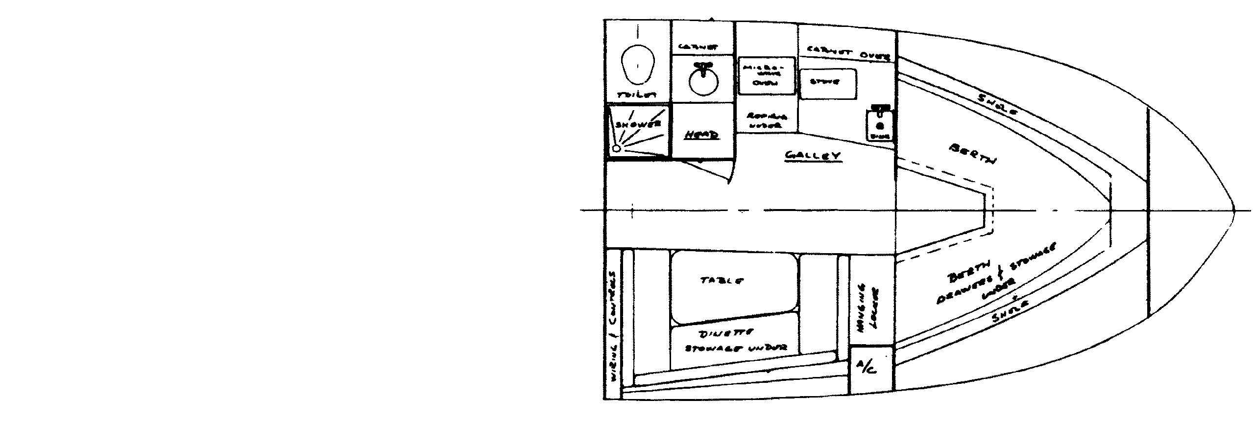 Topaz 36 Sportfisherman floor plan