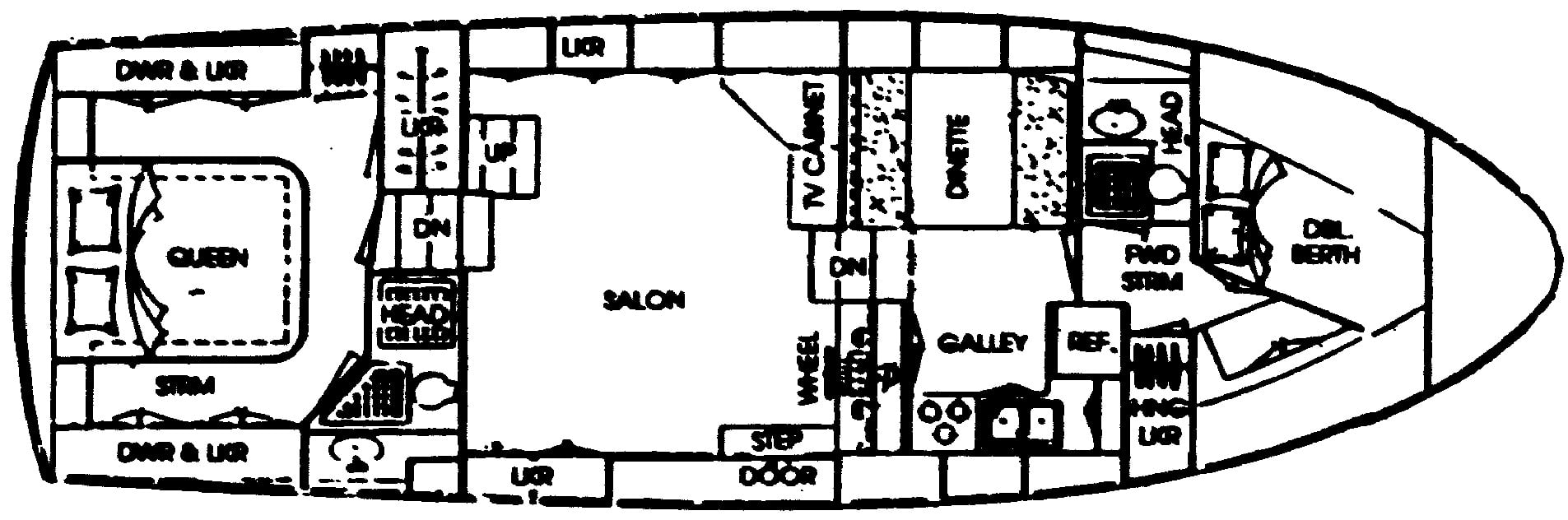 Marine Trader Yachts 43 Tradewinds floor plan