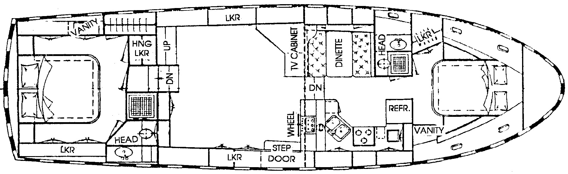 Marine Trader Yachts 47 Tradewinds floor plan