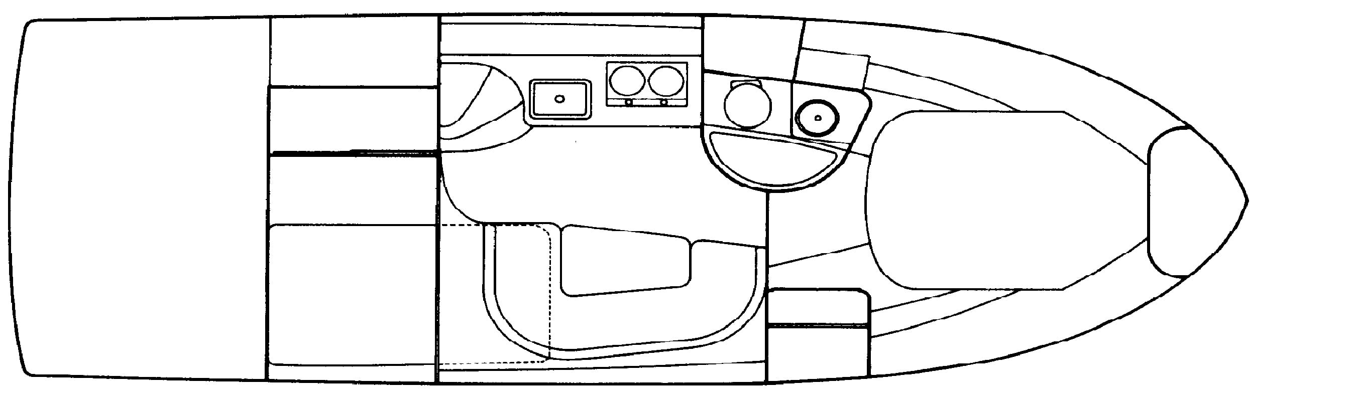 Trojan Yachts 8.6 Meter Mid-Cabin floor plan