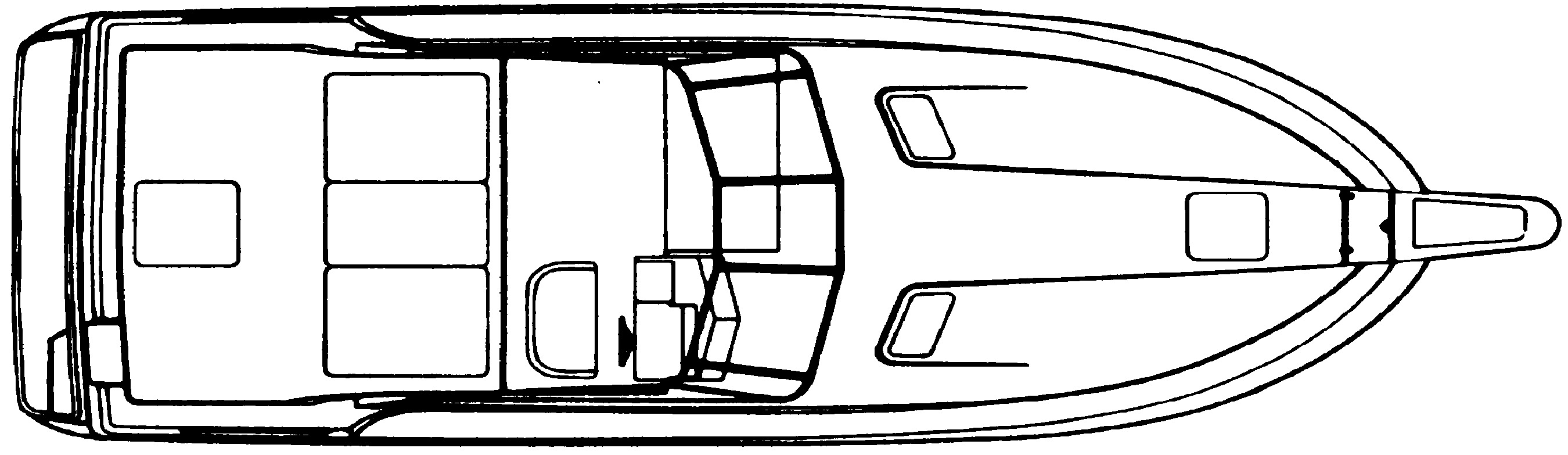 Trojan Yachts 10 Meter Mid-Cabin floor plan