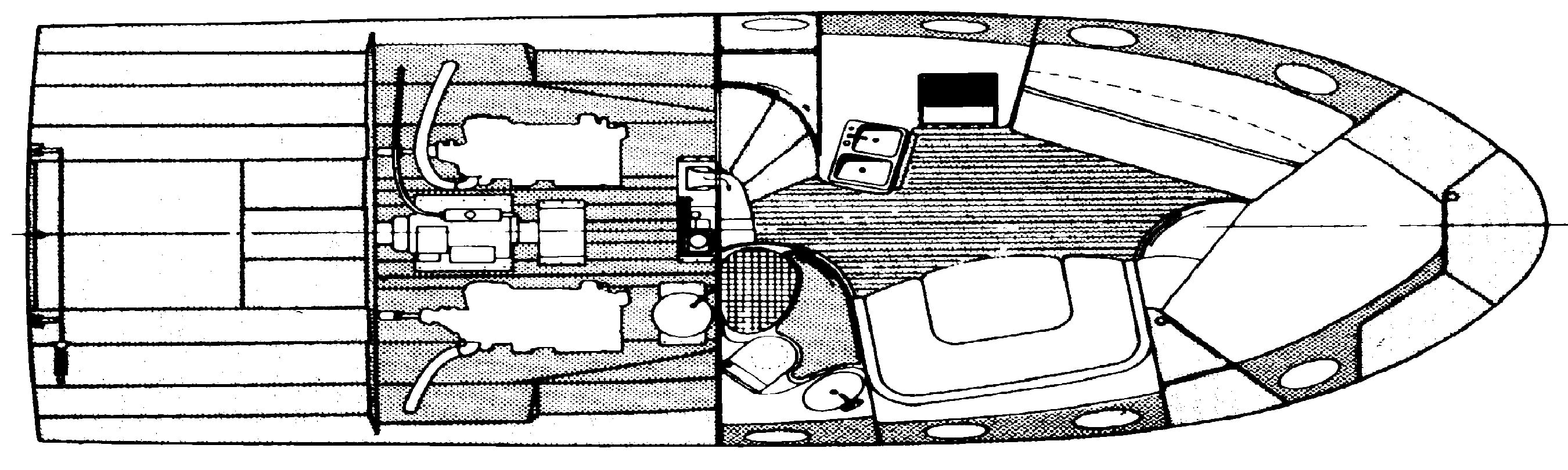 Trojan Yachts 10 Meter Sedan floor plan