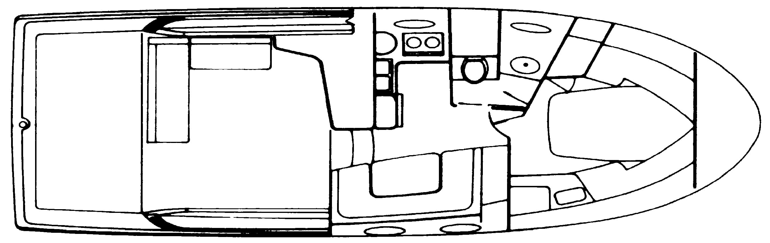 Trojan Yachts 10 Meter Sedan floor plan