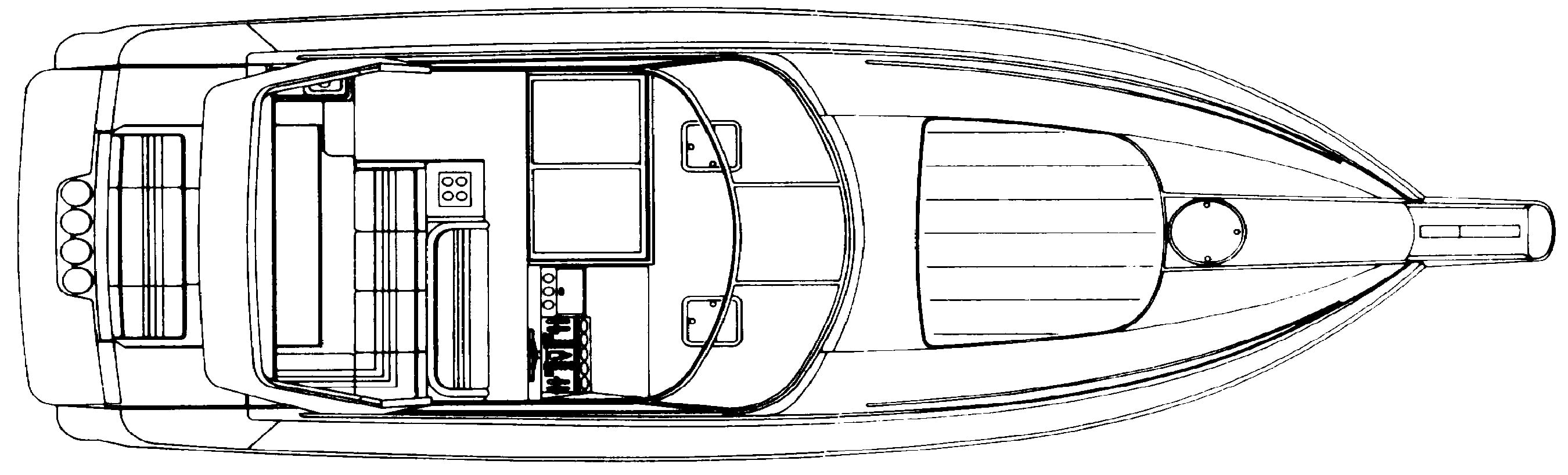 Trojan Yachts 10.8 Meter Express floor plan