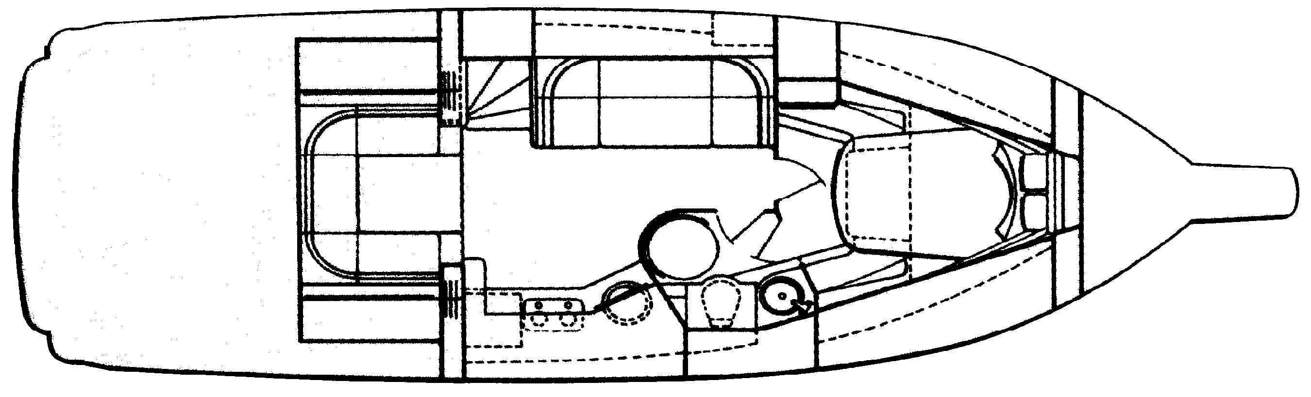Trojan Yachts 10.8 Meter Express floor plan
