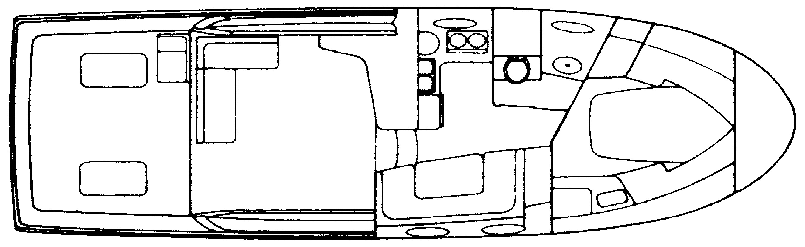 Trojan Yachts 10.8 Meter Sedan floor plan