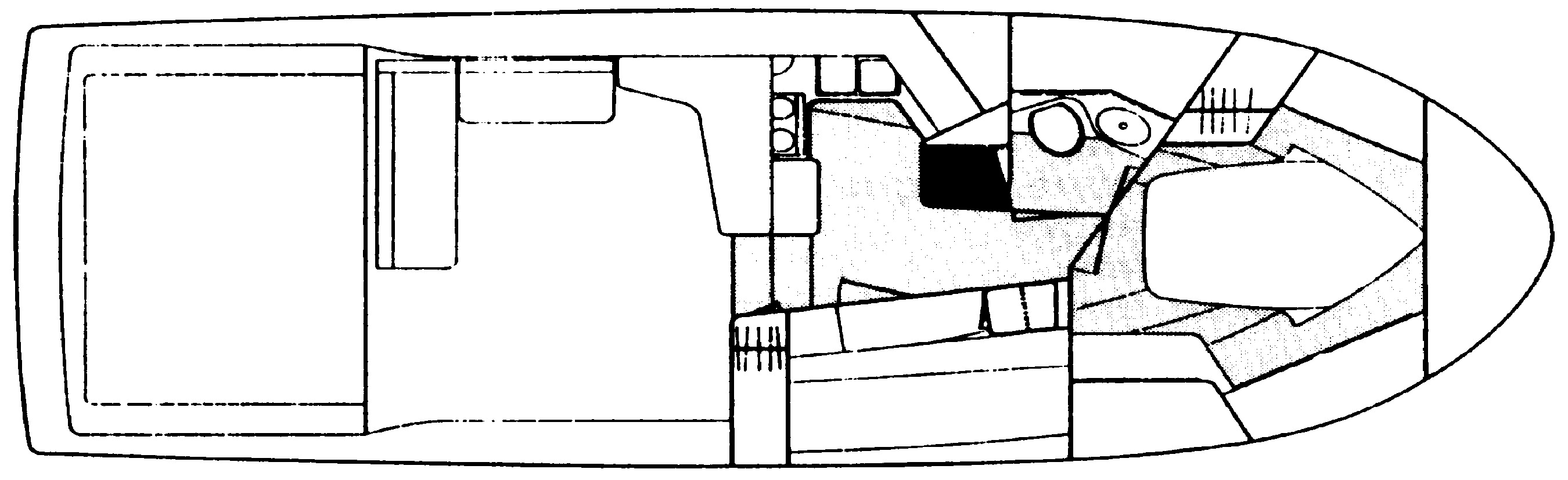 Trojan Yachts 10.8 Meter Sedan floor plan