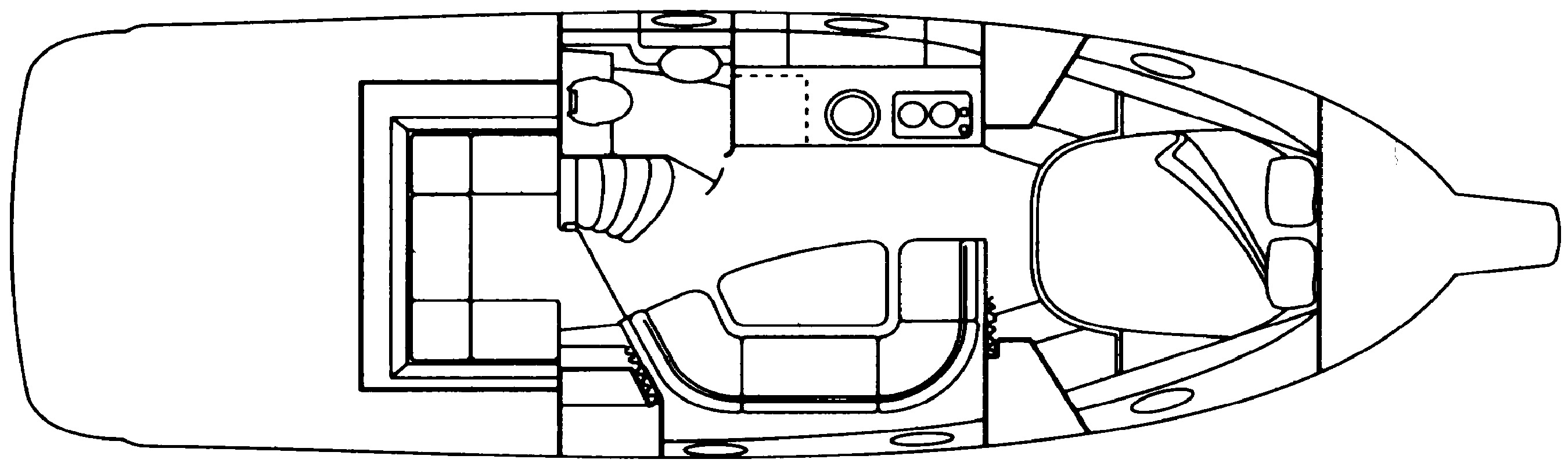 Trojan Yachts 350-360 Express floor plan