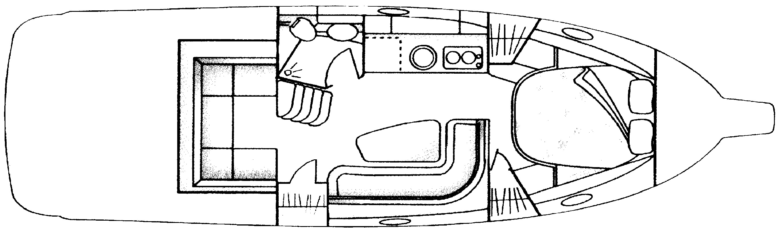 Trojan Yachts 350-360 Express floor plan