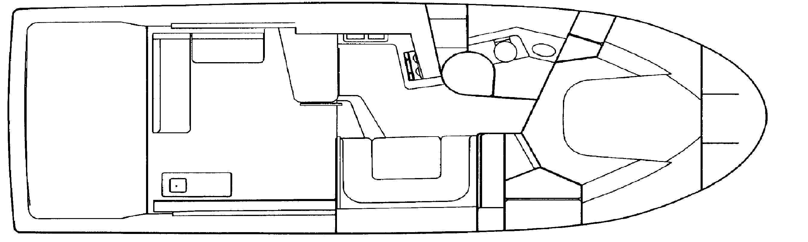 Trojan Yachts 11 Meter Sedan floor plan
