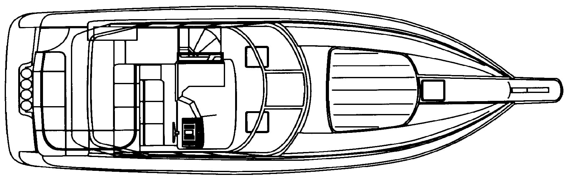 Trojan Yachts 370-390-400 Express floor plan
