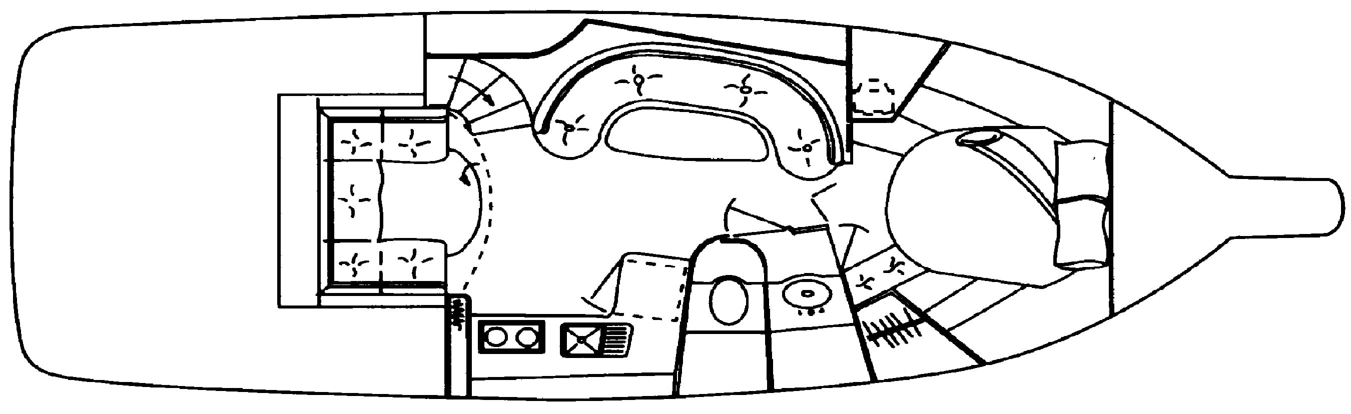 Trojan Yachts 370-390-400 Express floor plan